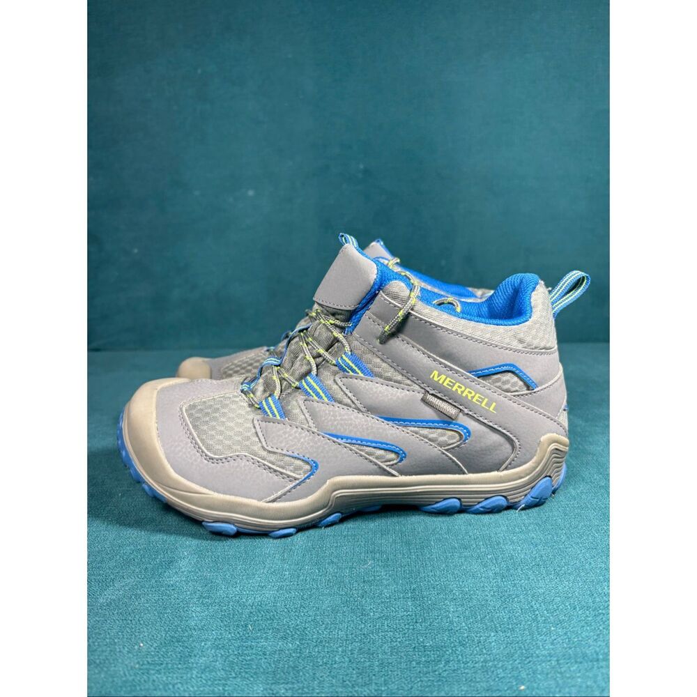 Merrell Waterproof Hiking Shoes Gray Blue Women’s Size 7.5 Trail Outdoor Sneaker